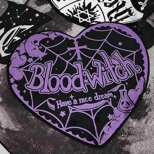 Gothic Witch Theme Rug Halloween Decorations