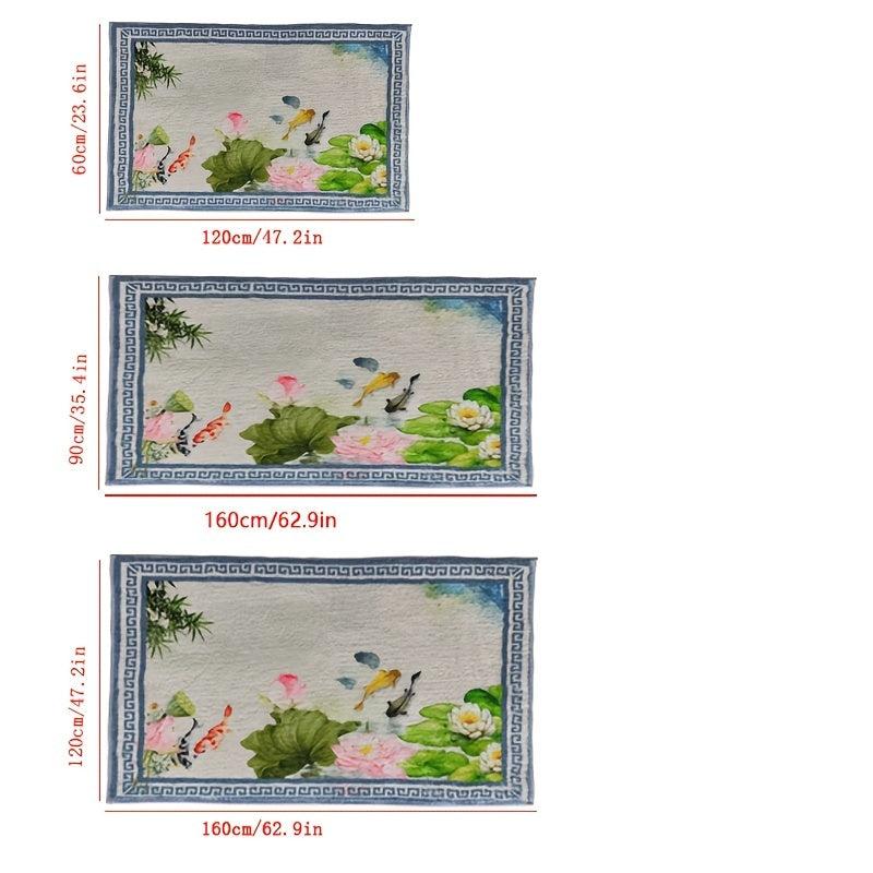 Lotus Pattern Cashmere Carpet, Fashionable Living Room Floor Covering