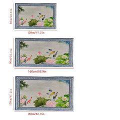 Lotus Pattern Cashmere Carpet, Fashionable Living Room Floor Covering