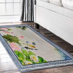 Lotus Pattern Cashmere Carpet, Fashionable Living Room Floor Covering