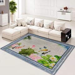 Lotus Pattern Cashmere Carpet, Fashionable Living Room Floor Covering
