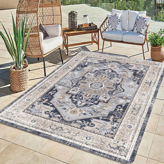 Boho Printed Persian Area Rug Vintage Home Decor Carpet