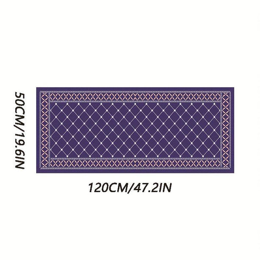 Geometric Non-slip Corridor Rug Soft Velvet Mat
