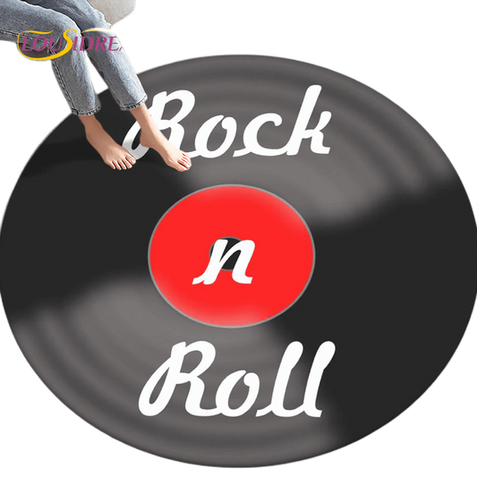 Classical Music Vinyl Record Round Rug Living Room Decoration Soft Floor Mat