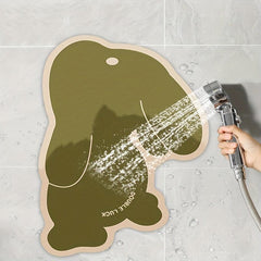 Running Rabbit Non Slip Bath Mat for Easter and Year Round Bathroom Decor