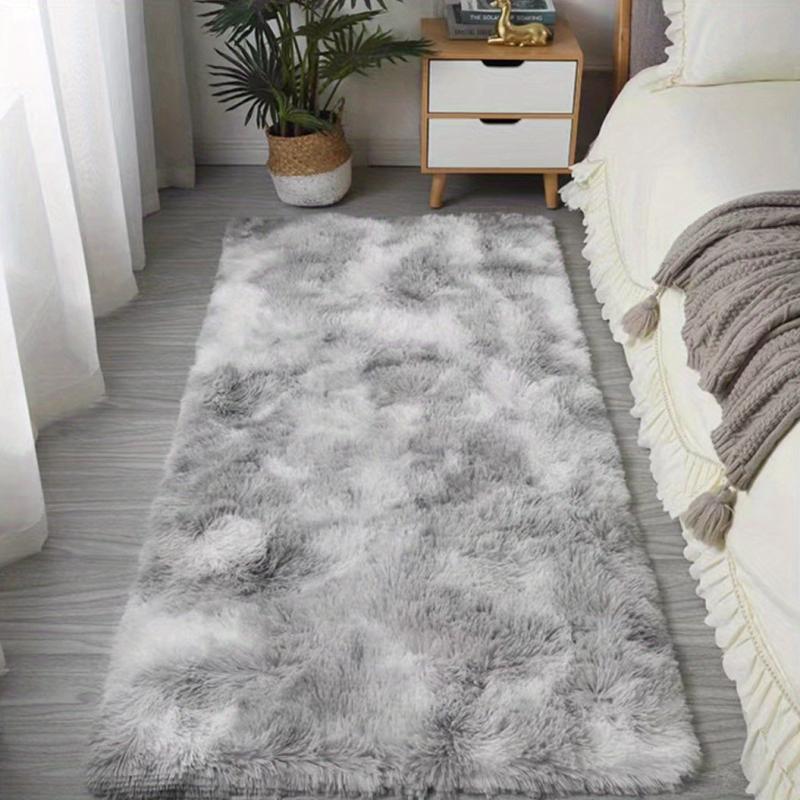 Soft Silk Wool Bedside Blanket Tie Dyed Cozy Sofa Coffee Table Throw