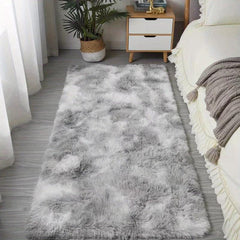 Soft Silk Wool Bedside Blanket Tie Dyed Cozy Sofa Coffee Table Throw