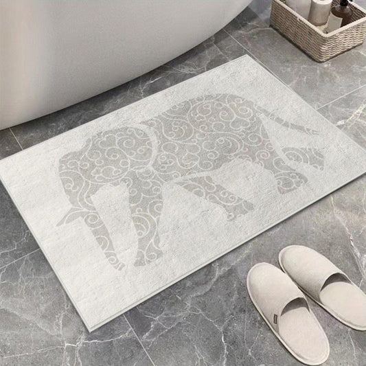 Soft Non Slip Elephant Bath Mat for Indoor Use