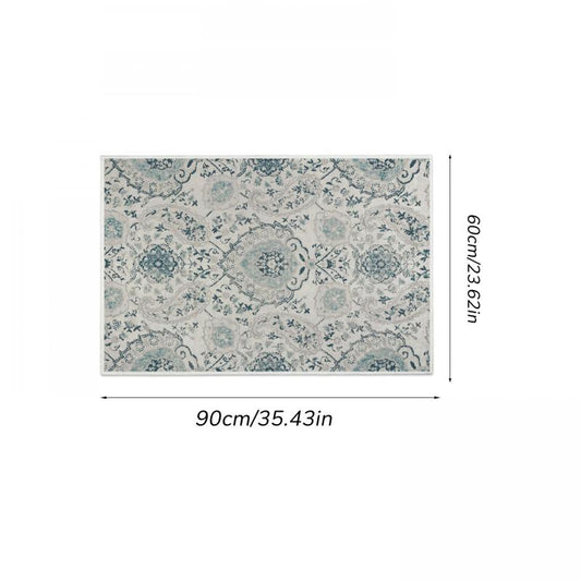 Vintage Boho Area Rug Stain Resistant Floral Living Room Bedroom Mat