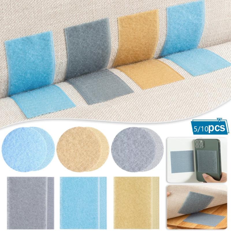 10 Pcs Sofa Cushion Fixing Sticker Self Adhesive Non-slip Mat Nylon Tape