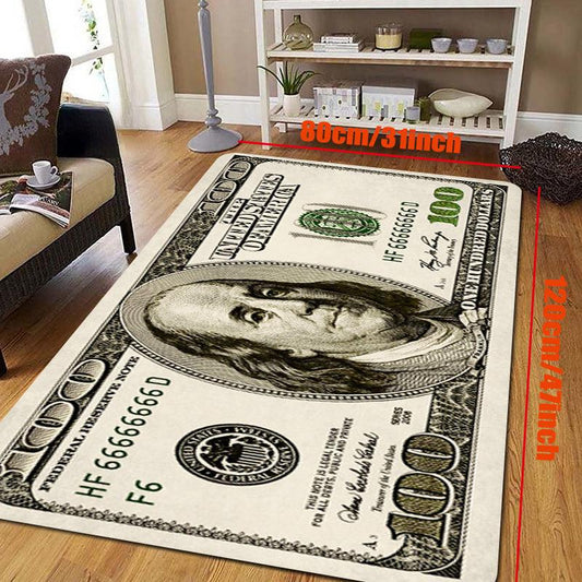 US Dollar 3D Carpet Vintage Non Slip for Bedroom Living Room Kitchen Home Decor