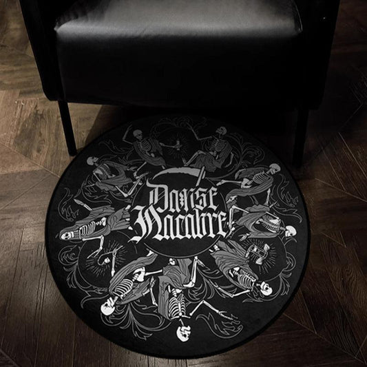Gothic Skull Area Rug Soft Non-slip Washable Halloween Decor Carpet