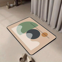 Geometric Pattern Bath Rug Absorbent Non-slip Mat