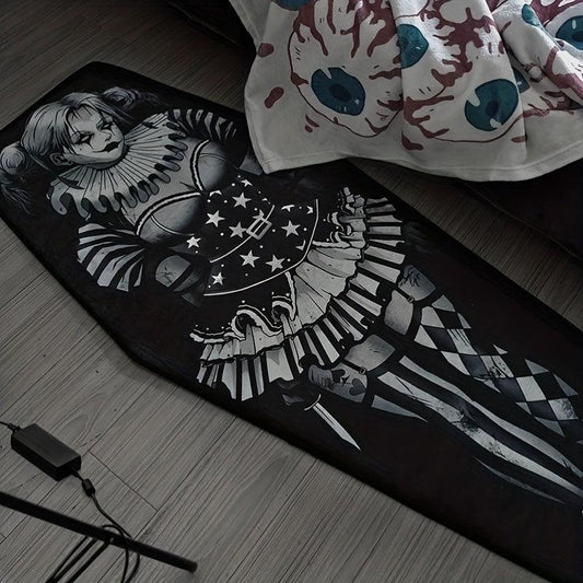 Gothic Coffin Rug Halloween Decor Soft Rug for Bedroom Living Room