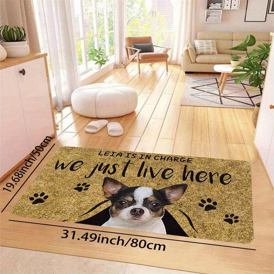 Puppy Print Pet Mat Welcome Doormat Geometric Indoor Outdoor Entrance Mat