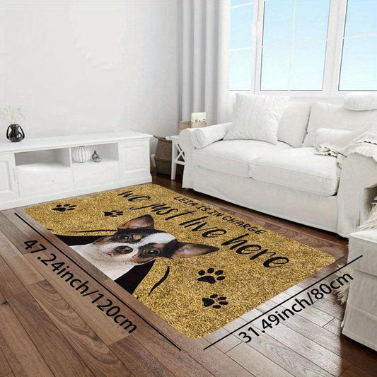 Puppy Print Pet Mat Welcome Doormat Geometric Indoor Outdoor Entrance Mat