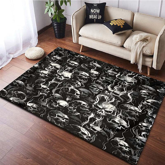 Skull Pattern Halloween Carpet Door Floor Mat Non slip Floor Mat