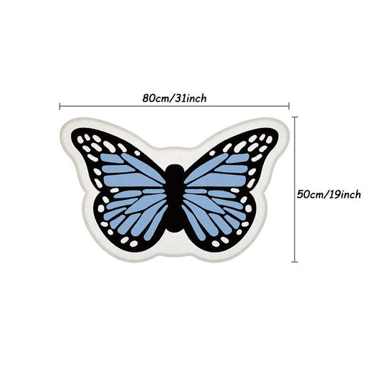 Children Bedroom Carpet Cartoon Butterfly Plush Rug Home Decoration