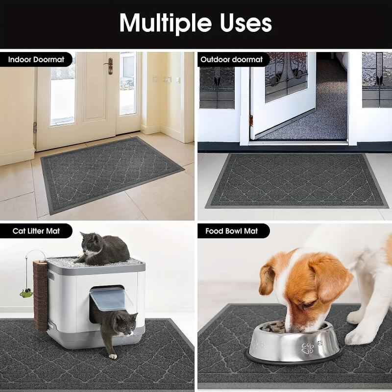 Indoor Door Mat Non Slip Absorbent Front Door Mat Washable Low Profile Entry Rug