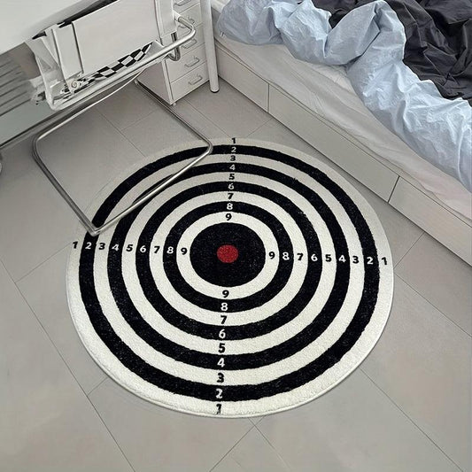 American Round Floor Mat Dart Plate Pattern Carpet