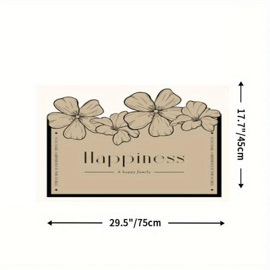 Vintage Floral Doormat Non-slip Absorbent Bath Mat