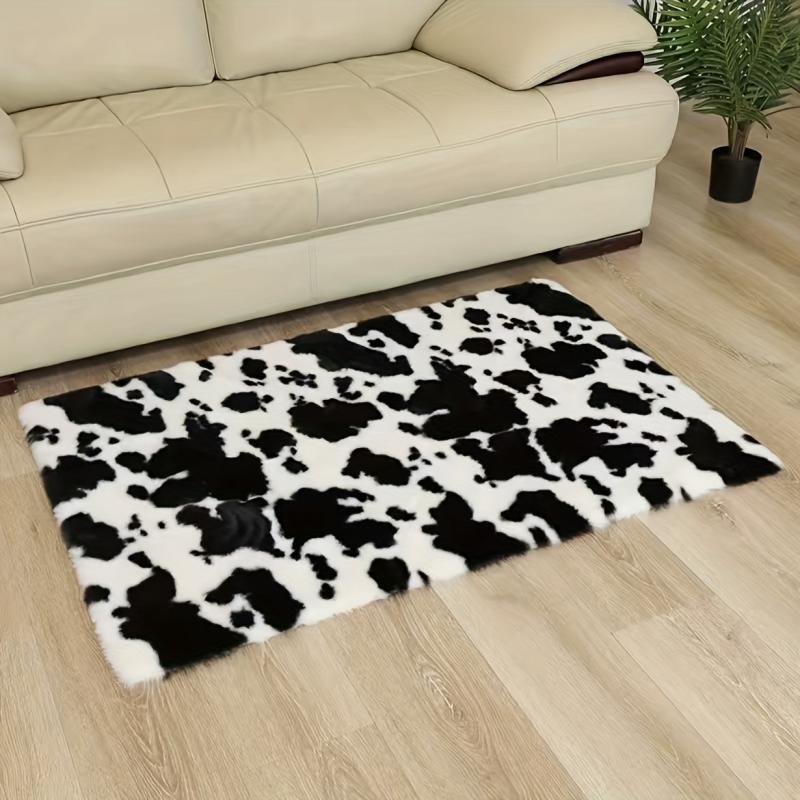 Cow Print Geometric Indoor Rug Stain Resistant Cozy Area Rugs