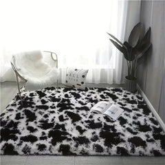 Cow Print Geometric Indoor Rug Stain Resistant Cozy Area Rugs