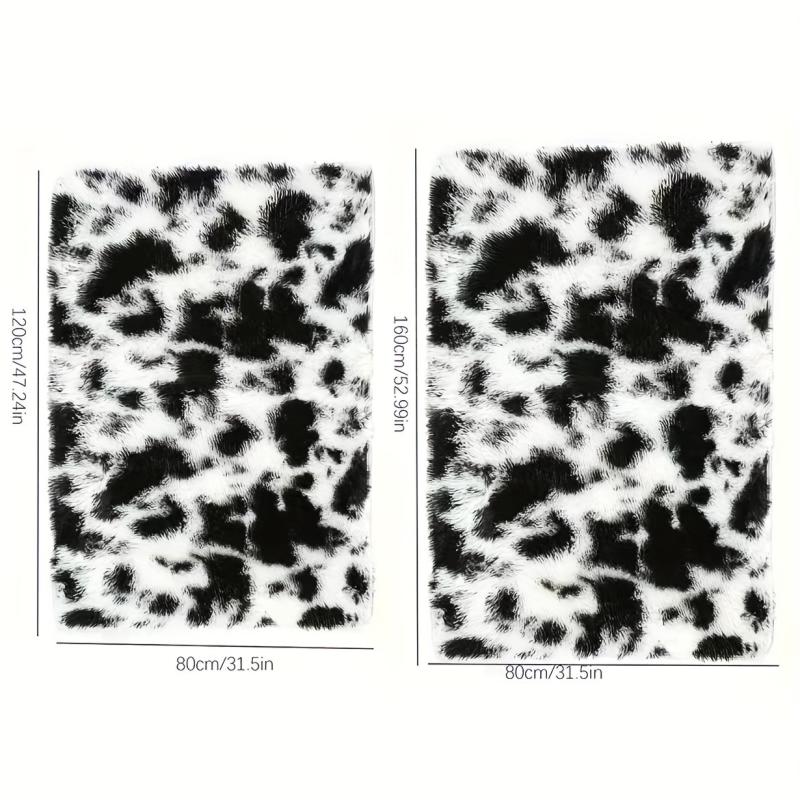 Cow Print Geometric Indoor Rug Stain Resistant Cozy Area Rugs
