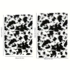 Cow Print Geometric Indoor Rug Stain Resistant Cozy Area Rugs