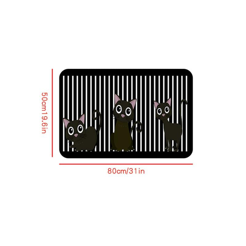 Cat Kitchen Mat Non-slip Carpet 15.7x23.6in 19.6x31in 17.7x47in