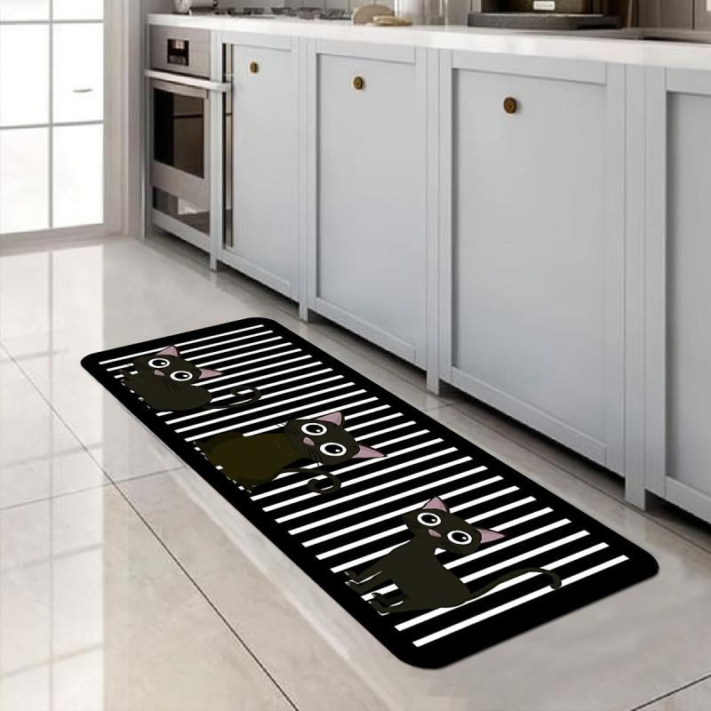 Cat Kitchen Mat Non-slip Carpet 15.7x23.6in 19.6x31in 17.7x47in