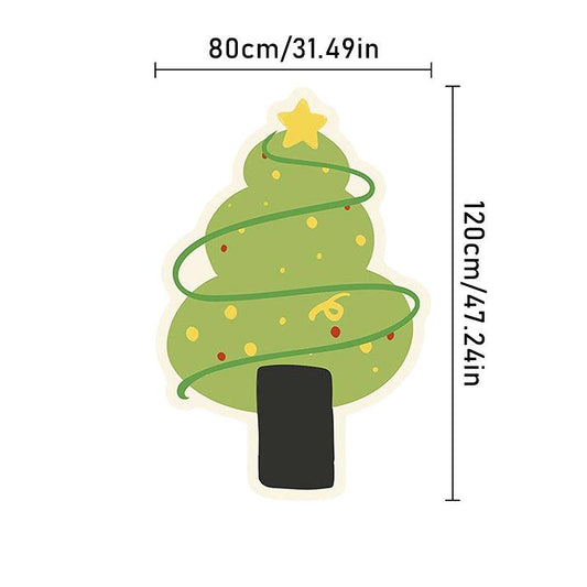 Christmas Tree Pattern Decorative Carpet Soft Fluffy Carpet