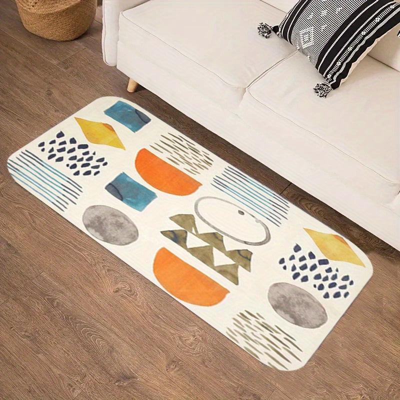 Geometric Shaggy Rug Soft Plush Carpet for Living Room Bedroom Nursery