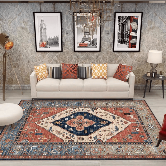 Vintage Boho Area Rug for Living Room Bedroom Home Decor