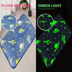 3pcs Night Light Floor Mat Set Non-Slip Bathroom Carpet Absorbent Toilet Mat