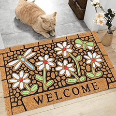 Welcome Door Mat Outdoor Front Entry Rug Home Decor and Protection