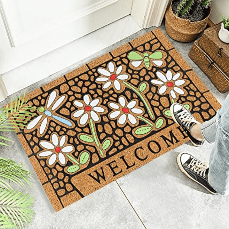 Welcome Door Mat Outdoor Front Entry Rug Home Decor and Protection