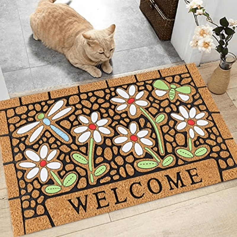 Welcome Door Mat Outdoor Front Entry Rug Home Decor and Protection