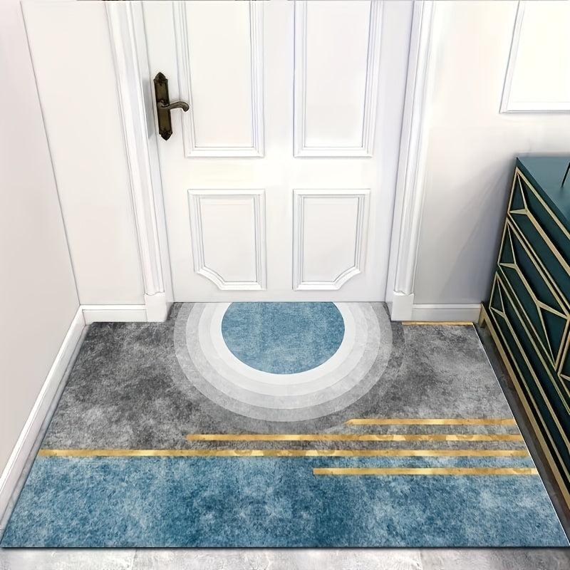 Light Semicircle Pattern Indoor Mat Non slip Washable Floor Mat