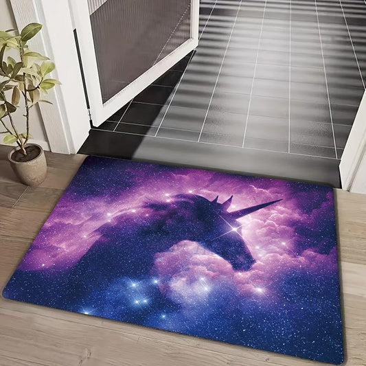 3D Unicorn Area Rug Non Slip Fluffy Throw Floor Mat