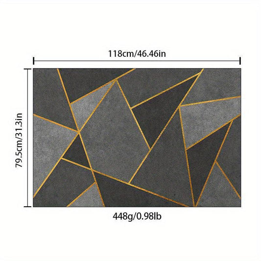 Soft Geometric Area Rug Modern Nordic Anti Slip Machine Washable Rug