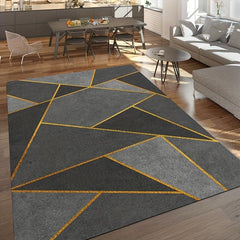 Soft Geometric Area Rug Modern Nordic Anti Slip Machine Washable Rug