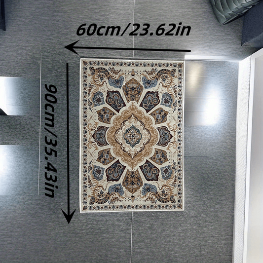 Vintage Boho Area Rug Non-slip Washable Door Mat Bohemian Style for Living Room