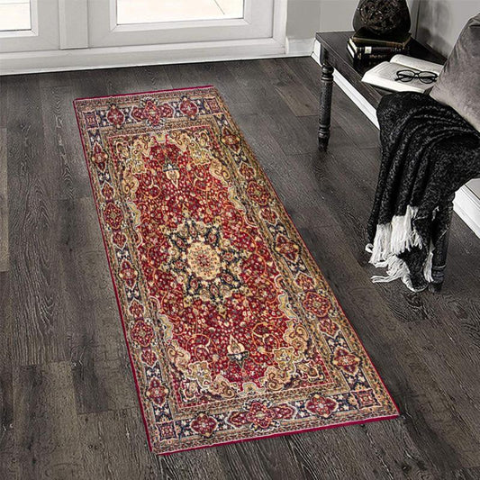 Vintage Persian Floral Kitchen Floor Mat Non-slip Memory Foam Carpet