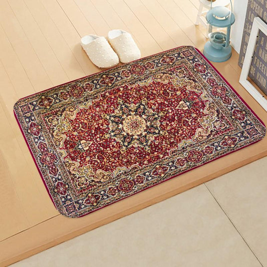 Vintage Persian Floral Kitchen Floor Mat Non-slip Memory Foam Carpet