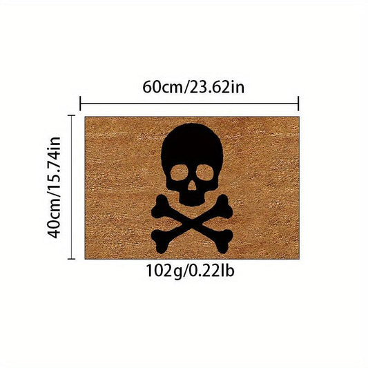 English Skull Door Mat Non Slip Rug for Home Kitchen