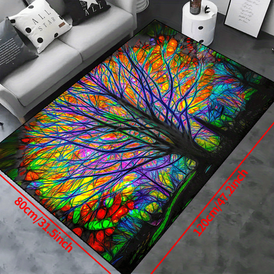 Colorful Trees Non slip Resistant Rug Anti Fatigue Floor Mat