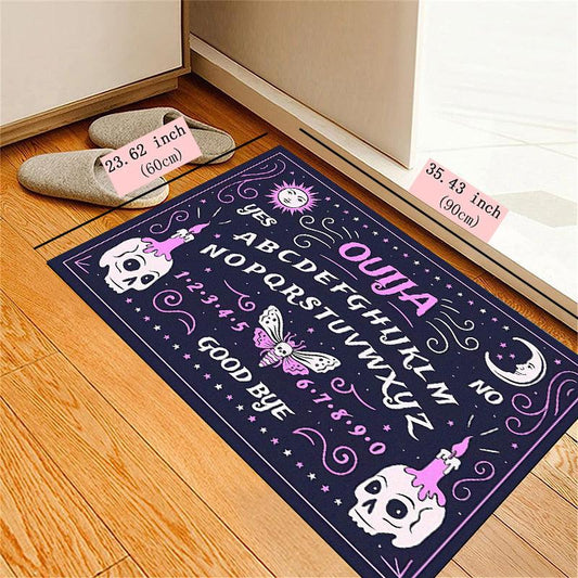 Purple Vintage Skull Home Decor Rug Halloween Floor Mat