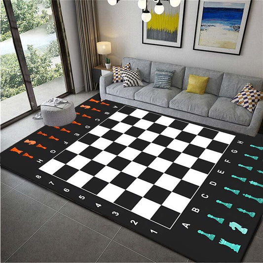 Checkered Rug Moroccan Checkerboard Carpet Washable Area Rug