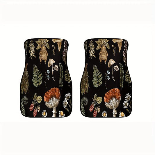 4pcs Hippie Mushroom Boho Car Mats, Perfect Gift for Daughter